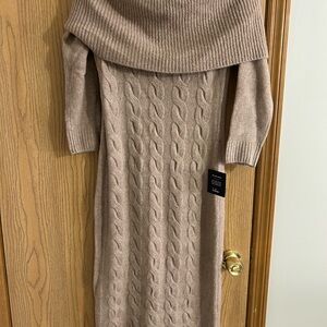 Lulu's Elegant Tan Cable Knit Sweater